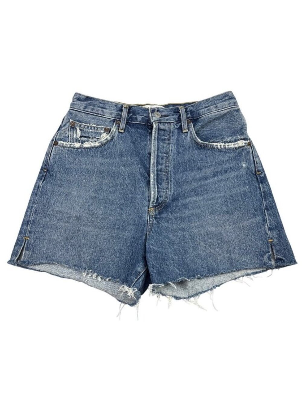 Agolde Dee Shorts In Precision - Picture 2 of 7